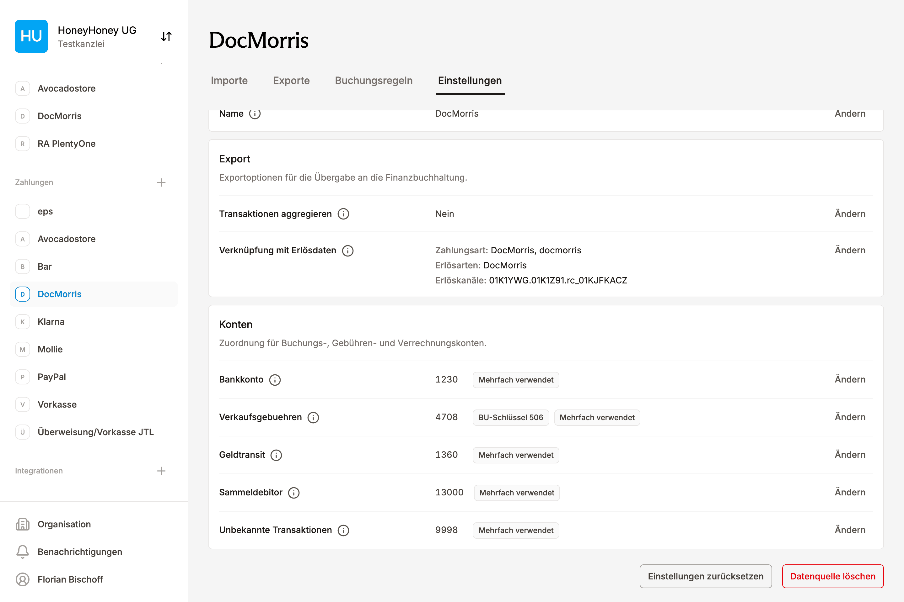 Automatische Kontierung der DocMorris-Gebühren und Provisionen für die DATEV-Buchhaltung