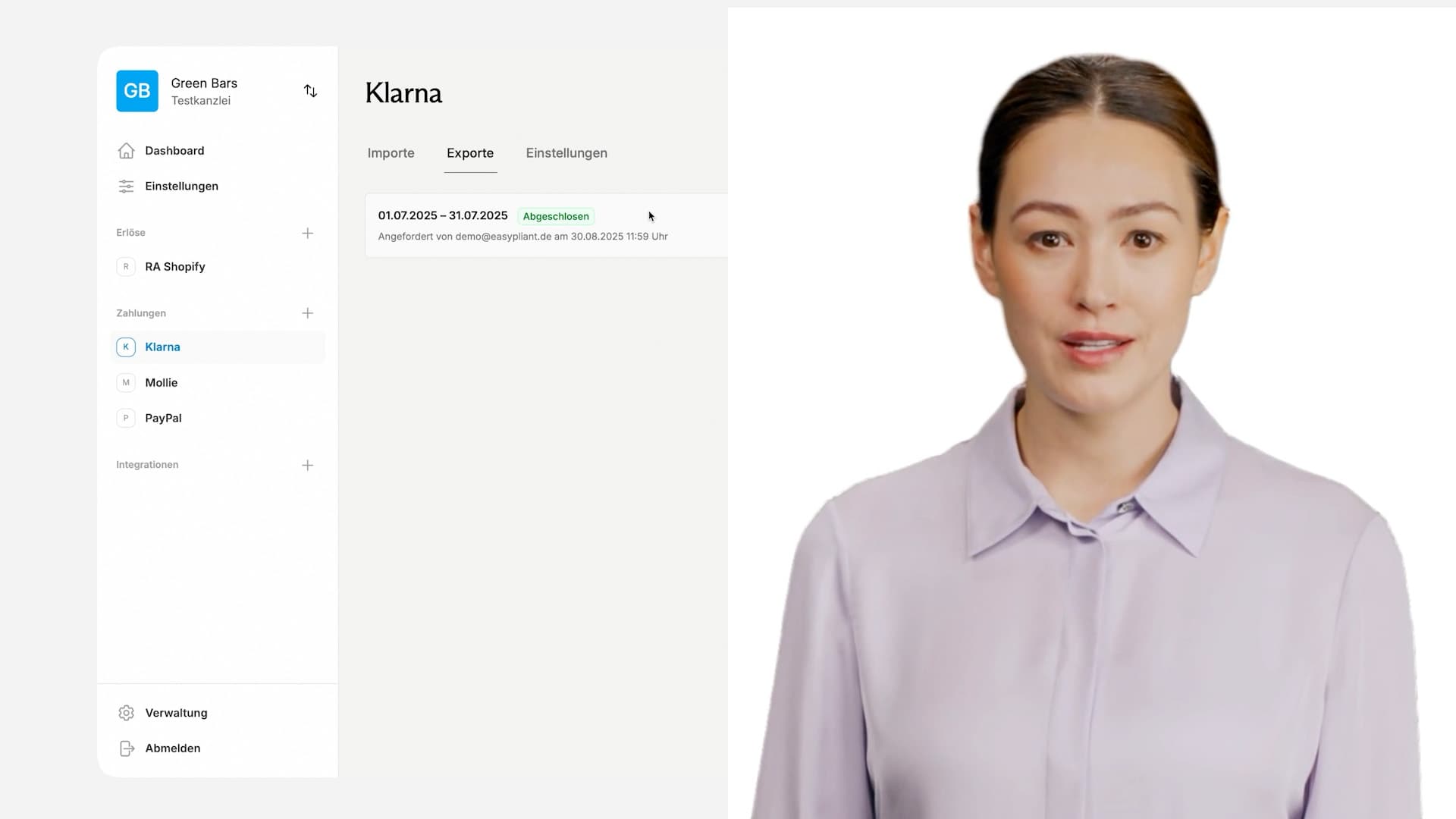Video Vorschau: Automatisierte Klarna DATEV-Buchhaltung – Klarna API Schnittstelle