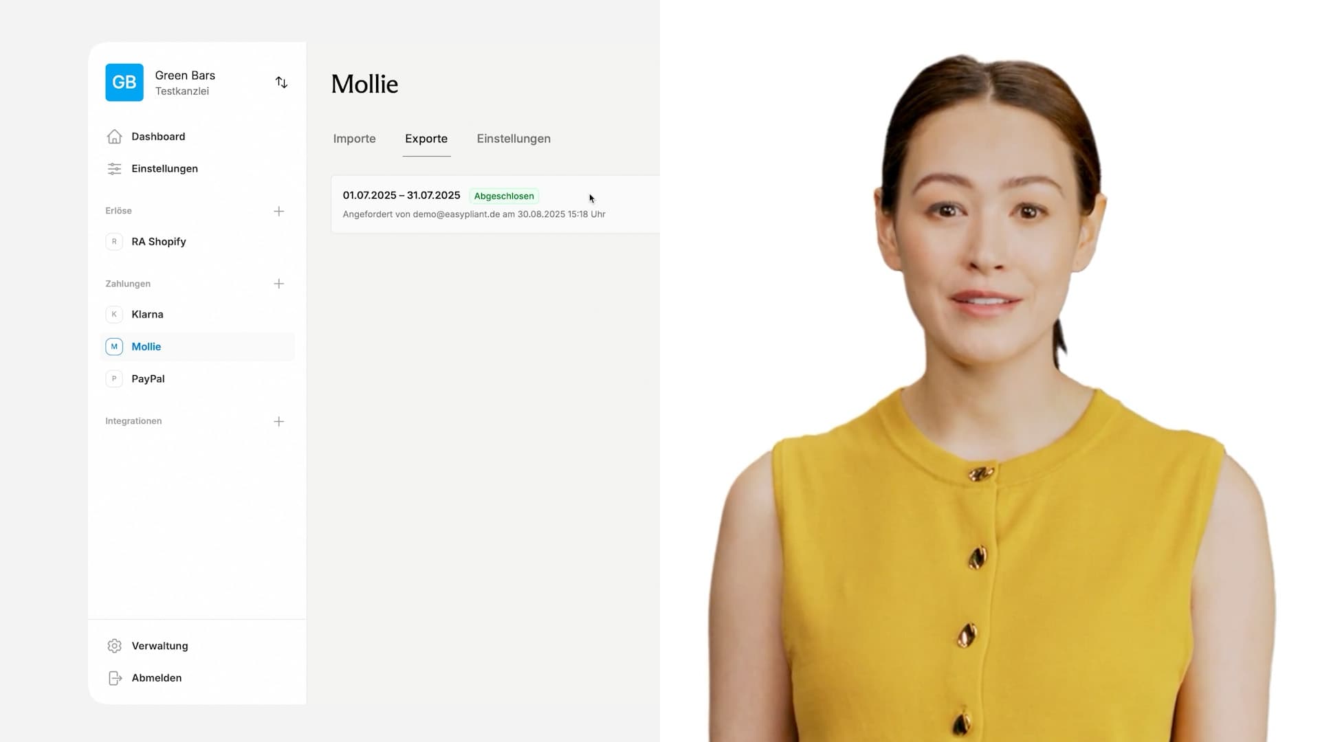 Video Vorschau: Automatisierte Mollie DATEV-Buchhaltung – Mollie-API Schnittstelle