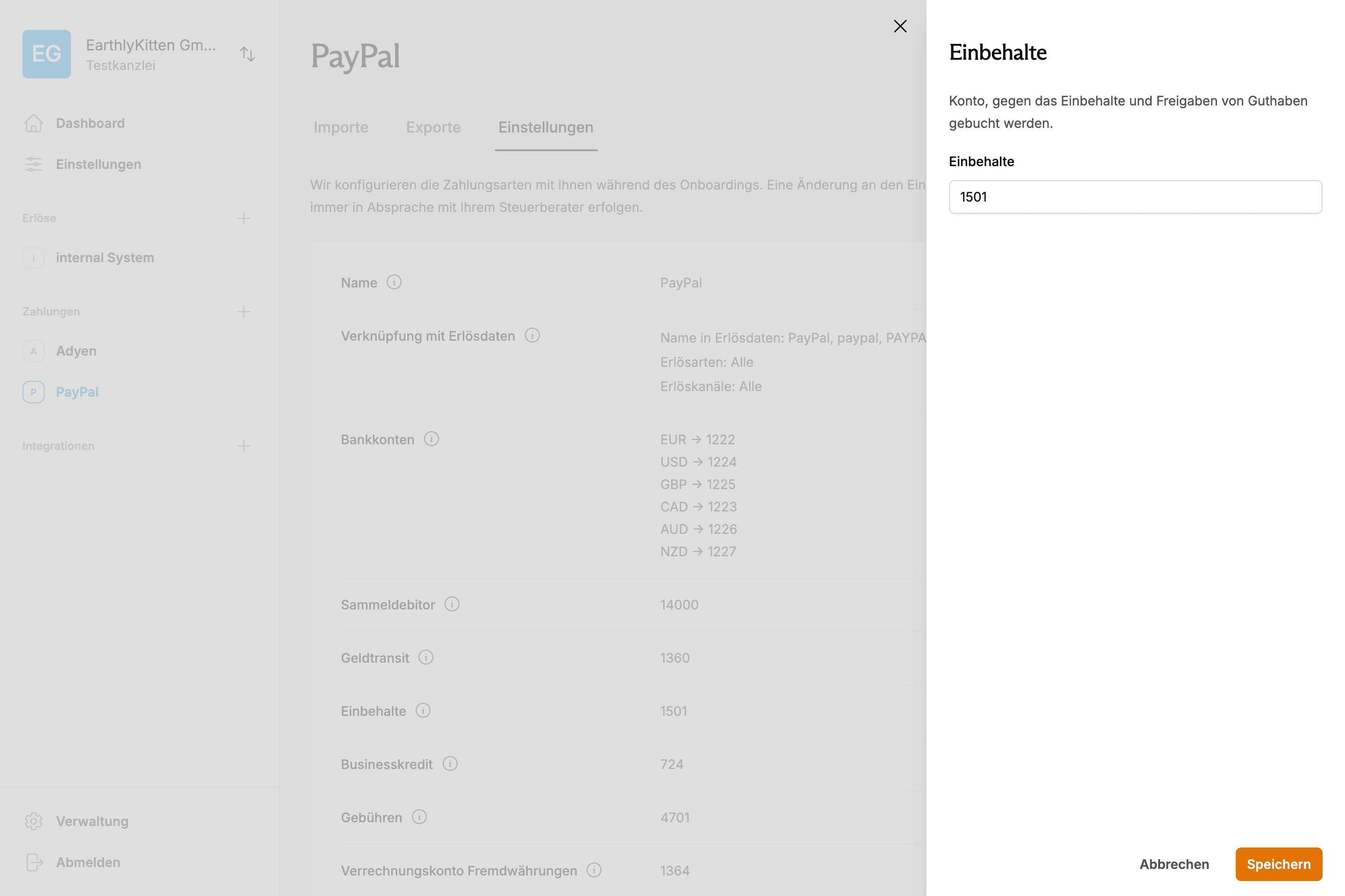 PayPal Einbehalte und Konfliktverwaltung mit korrekter Buchungslogik für DATEV