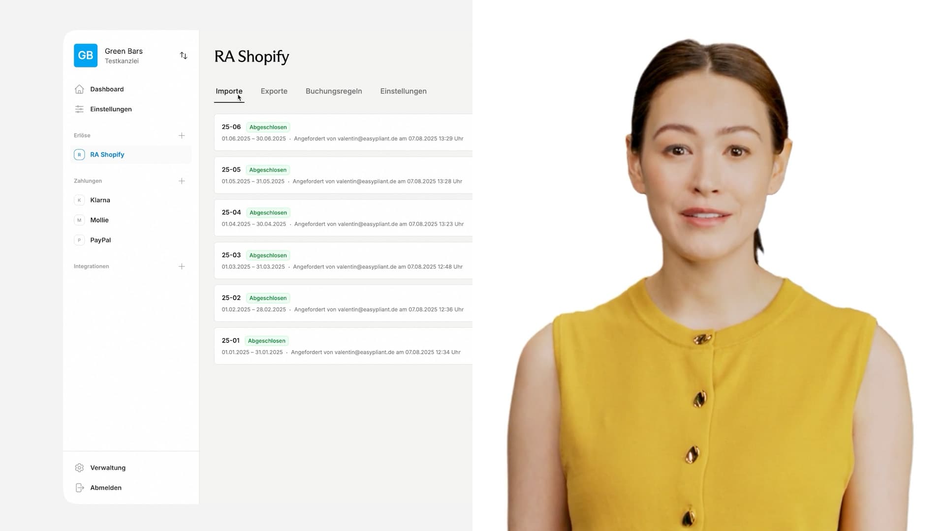 Video Vorschau: Automatisierte Shopify DATEV-Buchhaltung – Shopify API Schnittstelle