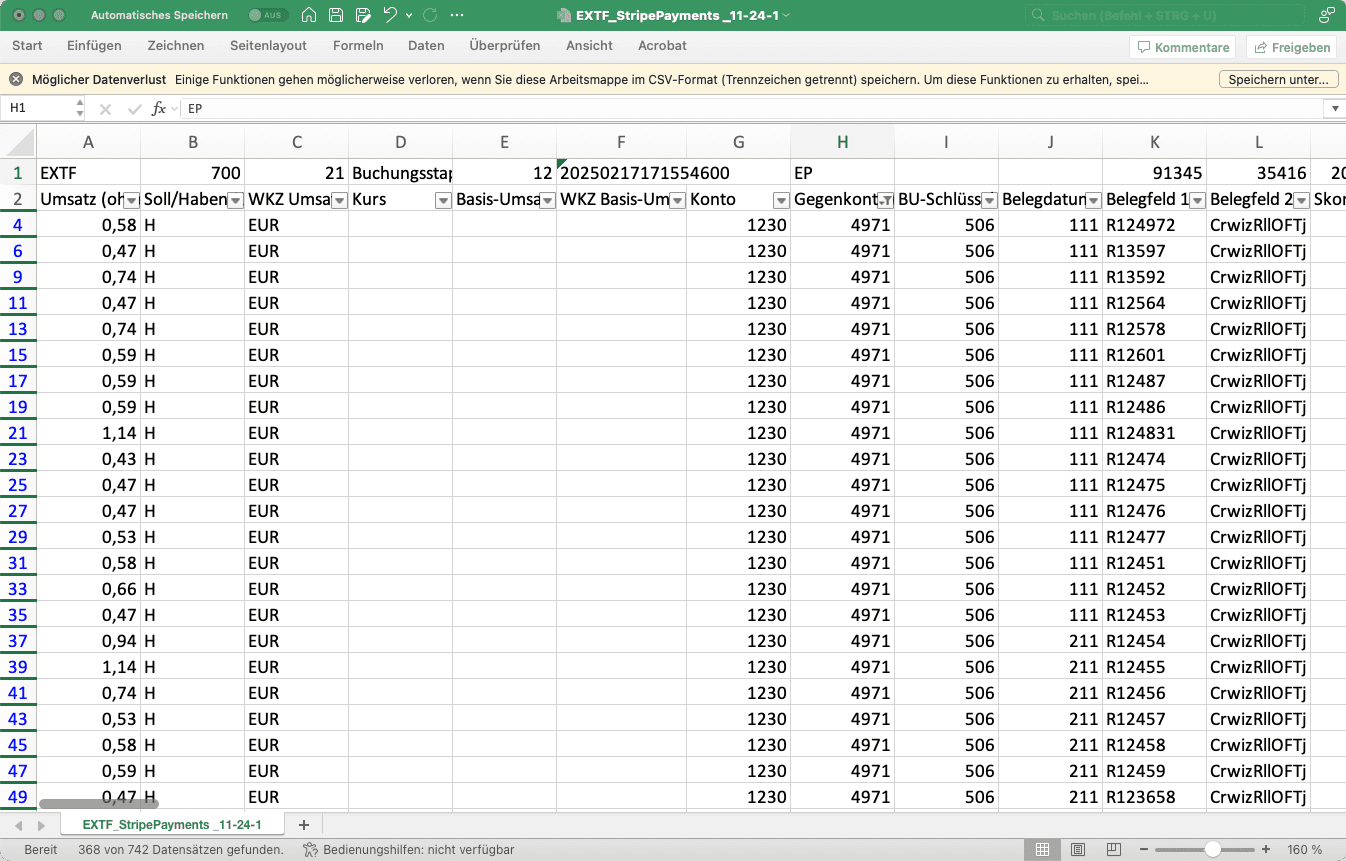 Stripe-Gebührenstruktur und automatische Buchungslogik - DATEV Stripe-Schnittstelle für korrekte Verbuchung von Transaktionsgebühren, Dispute Fees und Network Fees