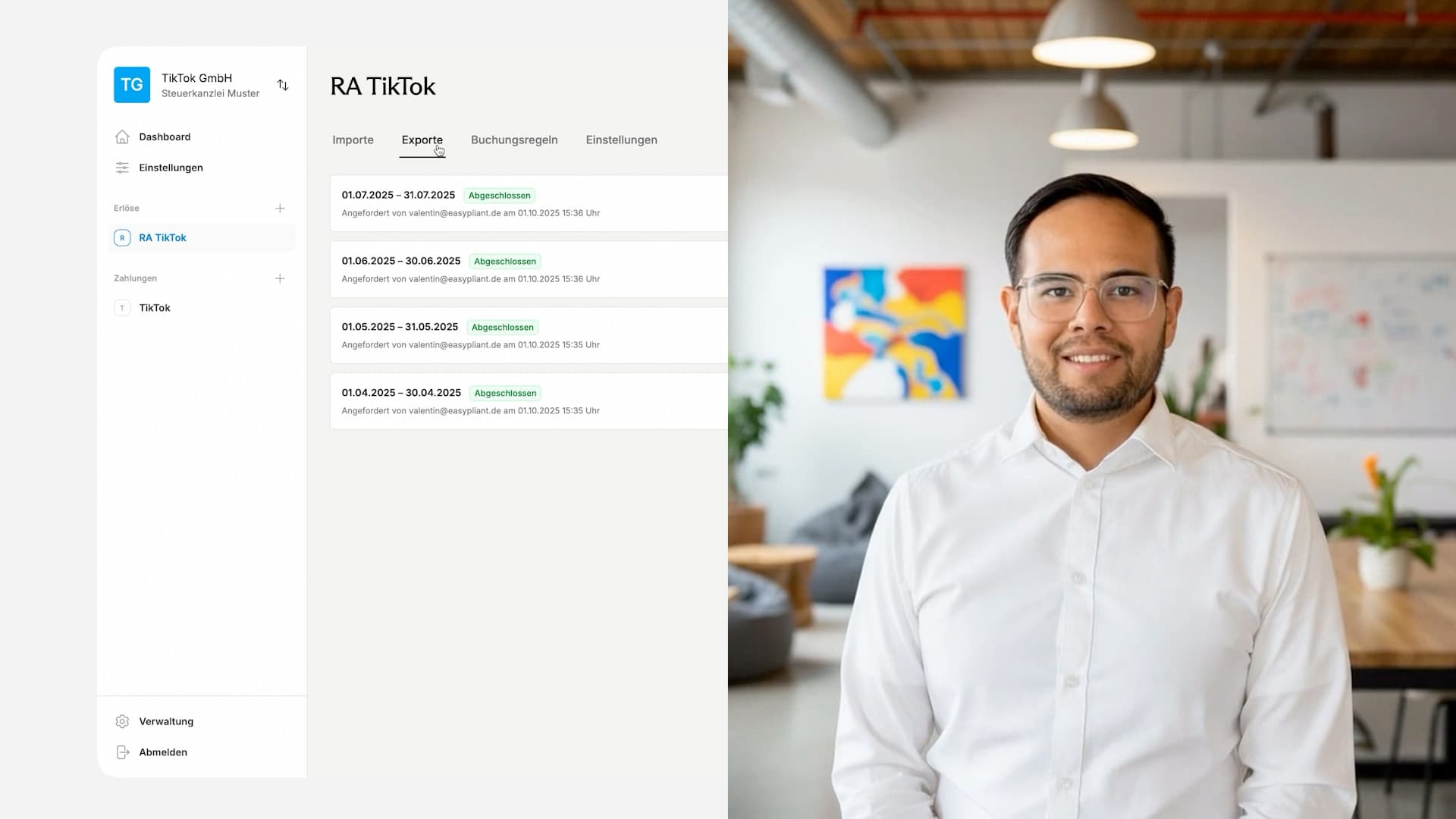Video Vorschau: Automatisierte TikTok Shop Buchhaltung für DATEV – TikTok Shop API Schnittstelle